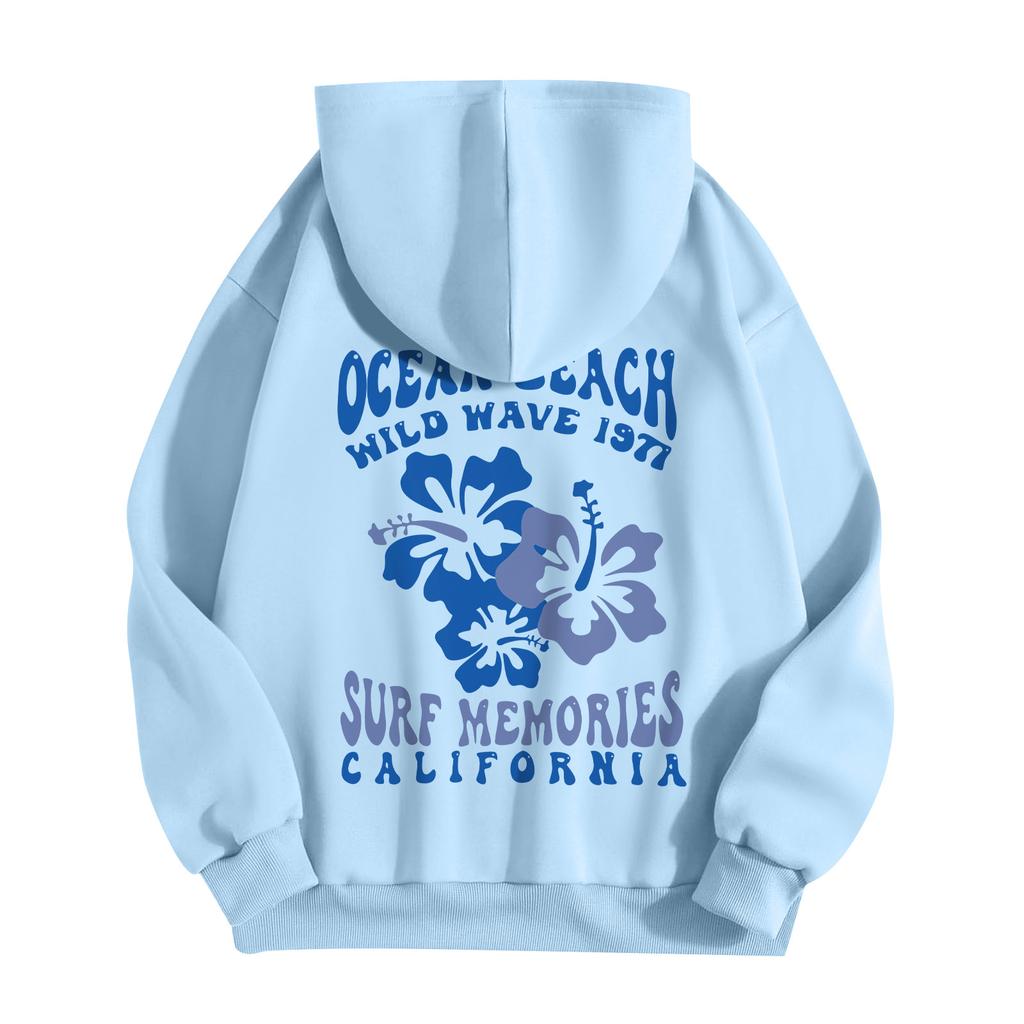 Женские толстовки на молнии для девочек-подростков, свитшот с цветочным принтом, одежда, повседневная куртка на шнурке с карманами