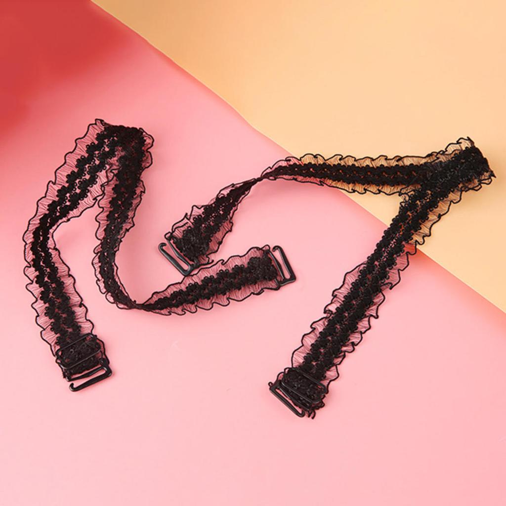 Регулируемые кружевные бретели для нижнего белья, женские эластичные, тянущиеся, для бюстгальтера, нескользящие, сетчатые, с полым цветочным узором, аксессуары для бретелей нижнего белья