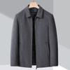 Autumn and Winter Men's Winter Thick Wool Jacket Lapel Liner Removable Down Liner Thickened Cashmere Jacket
