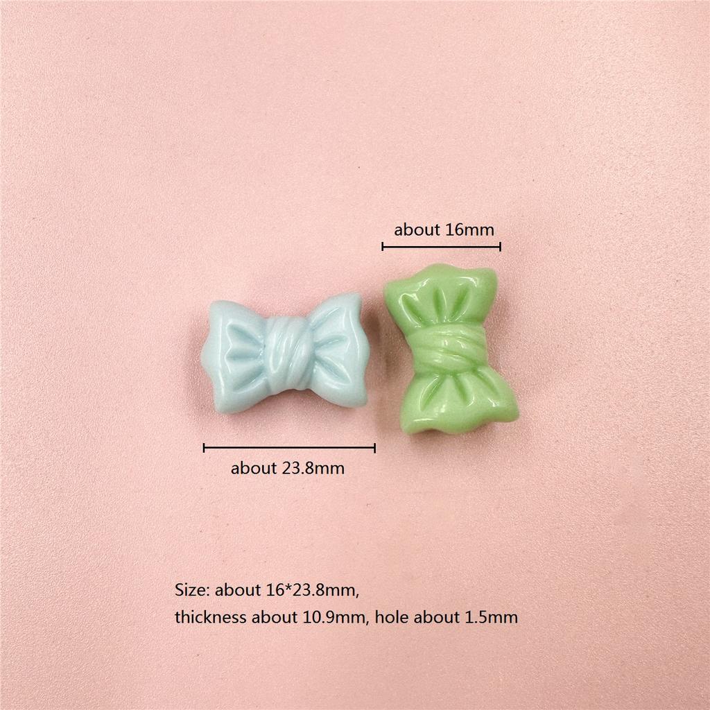 Материалы для бусин Мода 16*23мм Цепочка для мобильного телефона Изготовление браслета DIY Однотонный бантик Макарон 20шт Ювелирные аксессуары Аксессуары