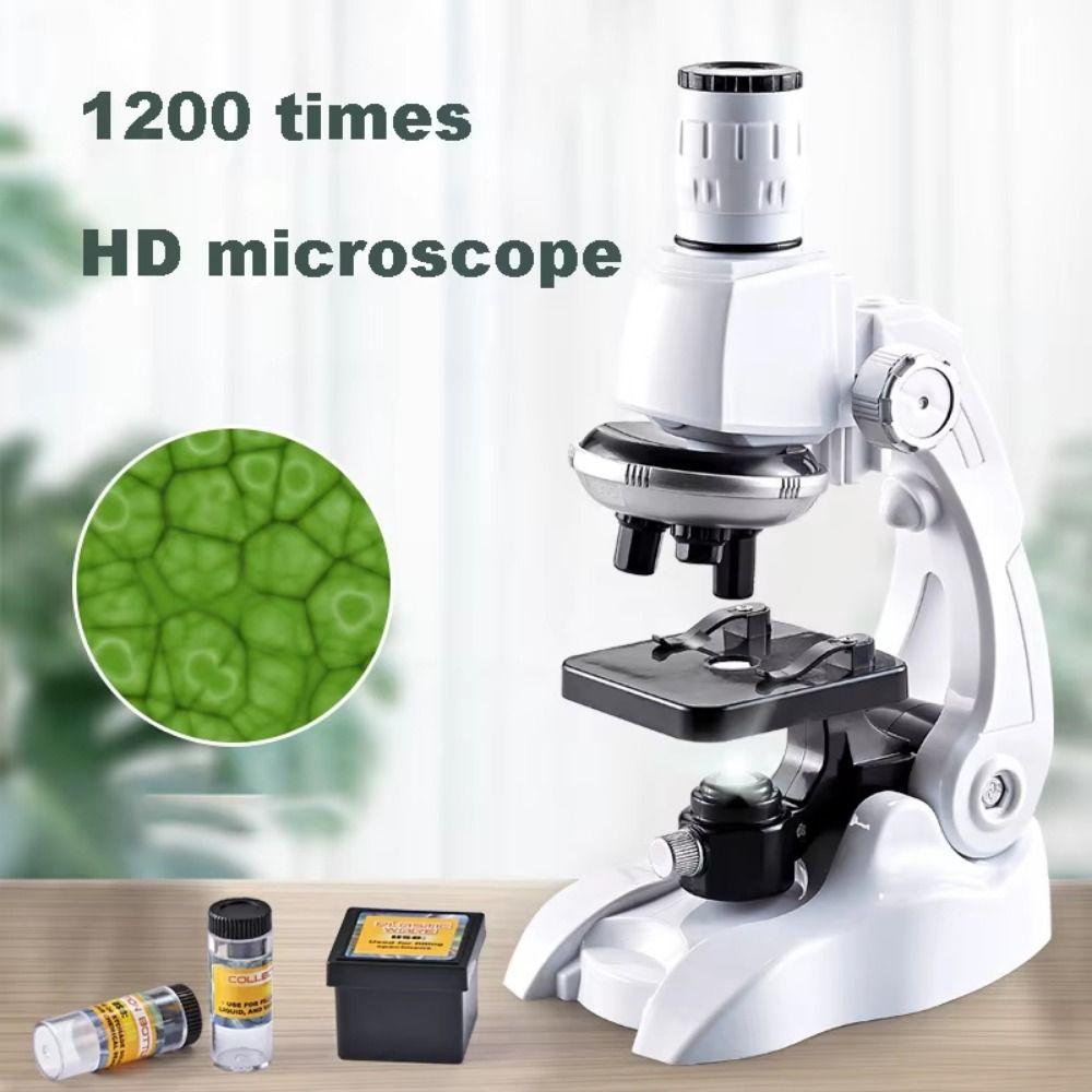 HD Children Microscope Kit Adjustable Child Biological Microscope Toy  Children Gift