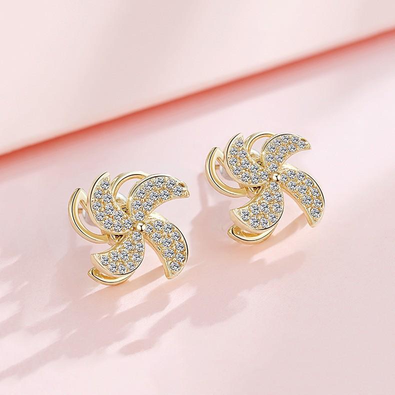 Rotating Windmill Earrings for Women, Japanese and Korean Simple Hip-hop Students, The Swivel Earrings That Can Be Given To Their Girlfriends