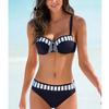 Черный сексуальный купальник бикини Push Up 2025 года, винтажный женский купальник, летняя пляжная одежда, бразильский ретро-бикини, купальный костюм
