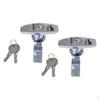 Pack of 2 Garage Door Lock T Handle Assembly High-Polished Trailer