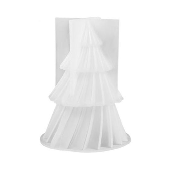 Силиконовая форма для рождественской елки, гибкая антипригарная форма, форма из смолы на праздничную тематику для изготовления свечей, шоколада, желе, мыла