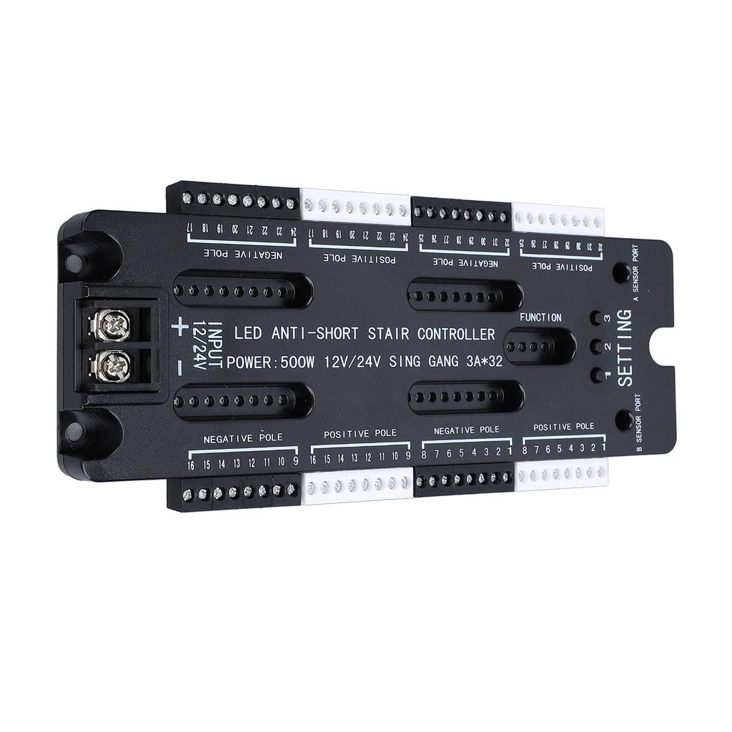 LED Stair Light Controller Motion Sensor 32 Channel Short Circuit Guard Automatic Staircase Light Controller for Stairway Light