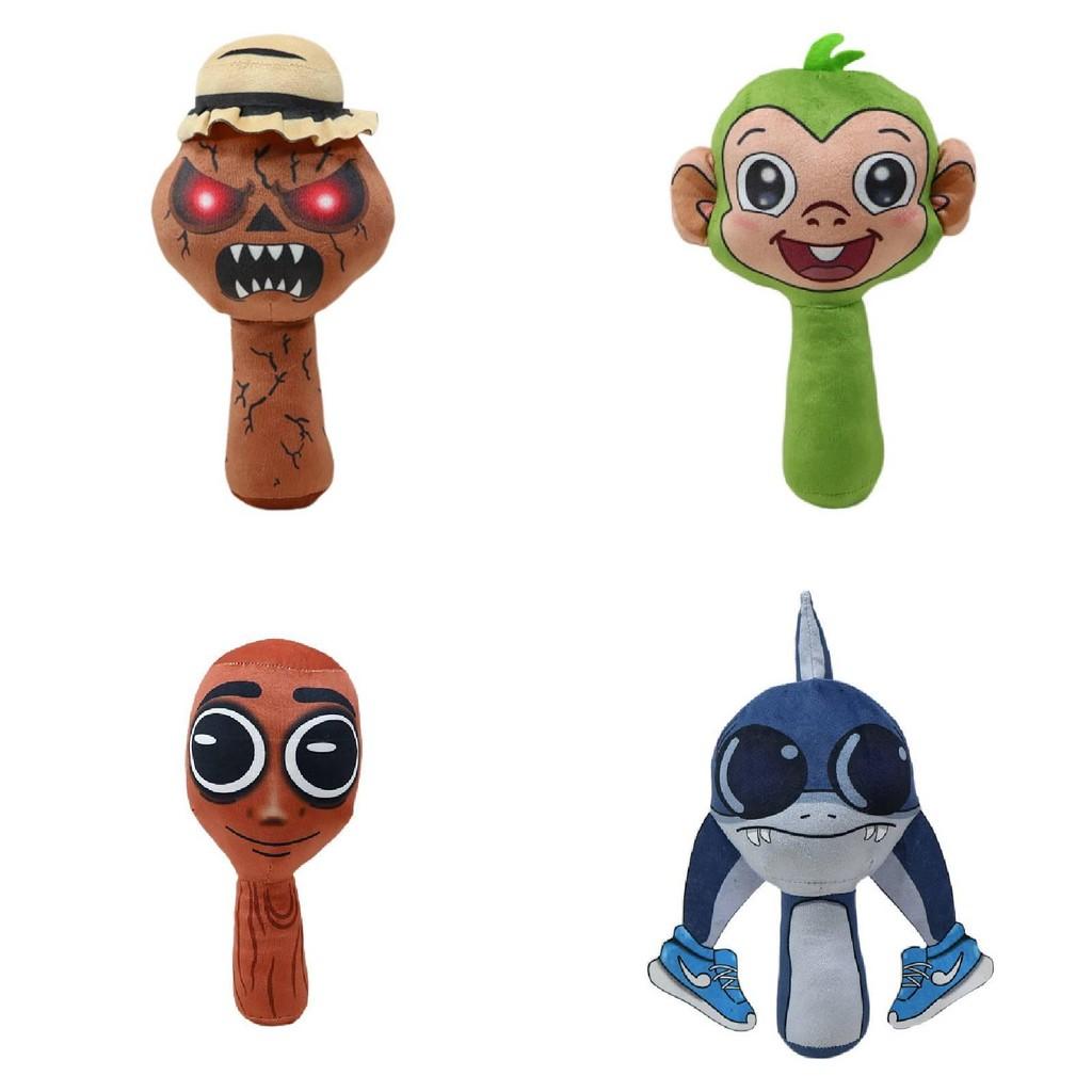 Sprunki Tung Tung Tungsahur Game Shark Plush Animal Toy Stuffed Doll Kids Gift