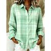 Printed Shirt - Long Sleeve Button Down Shirt, Classic Neckline, Perfect for Office