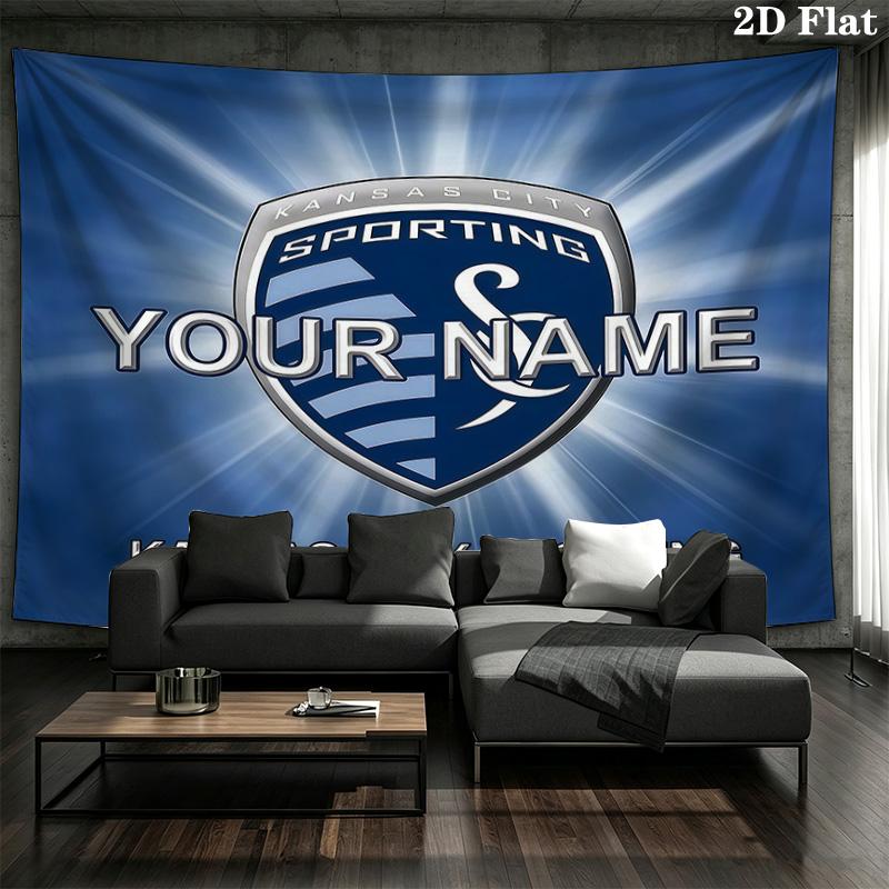 Kansas City Custom Name Wall Tapestry Aesthetic Wall Hanging Printed Fabric Blanket Decorative Tapestries For Bedroom Living Room Home Decor