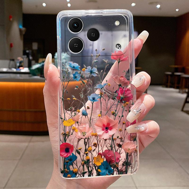 Case For Tecno Spark 50 2026 Phone Case KN4 Luxury Fashion Butterfly Flowers Soft Clear Silicone Cover For Tecno Spark50 Casing