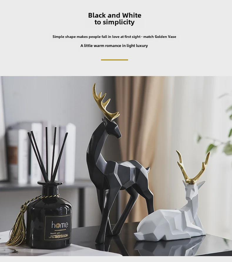 Украшения в виде оленей в скандинавском стиле для гостиной, телевизора, винного шкафа, офиса и домашнего декора
