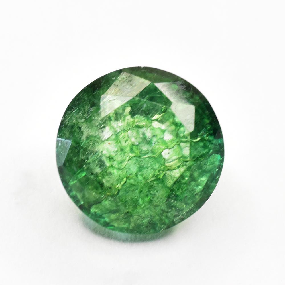 Natural Green Emerald Loose Gemstone Colombian Round Cut 8.95 ct for Jewelry Making and Crafts