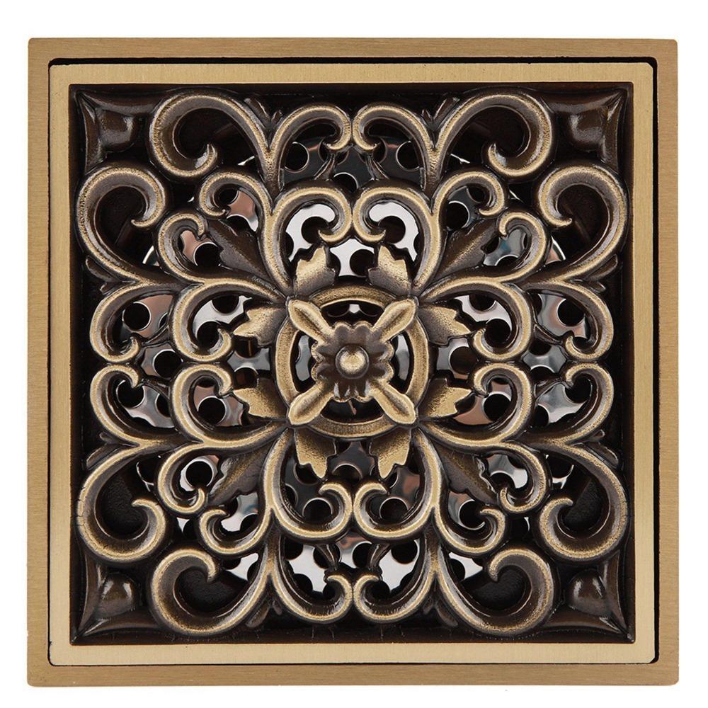 Antique Bathroom Waste Drain Brass Strainer Cover Grate Antique Floor Drain Home