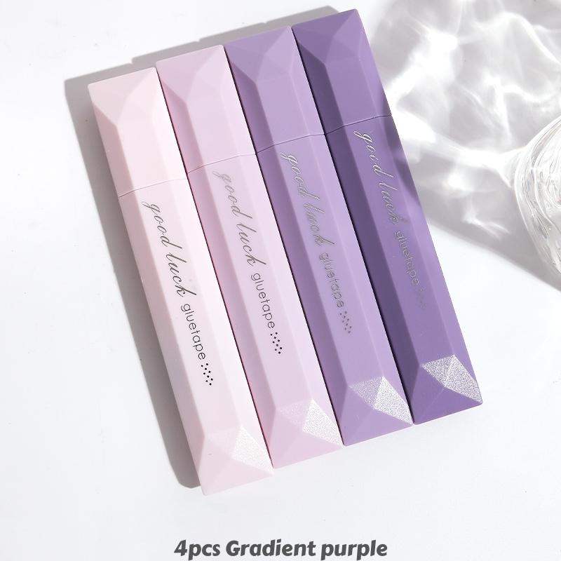 4/5 шт. Клейкая лента градиентного цвета, ручка-роллер для двусторонней клейкой ленты, для заметок, дневника, рукоделия