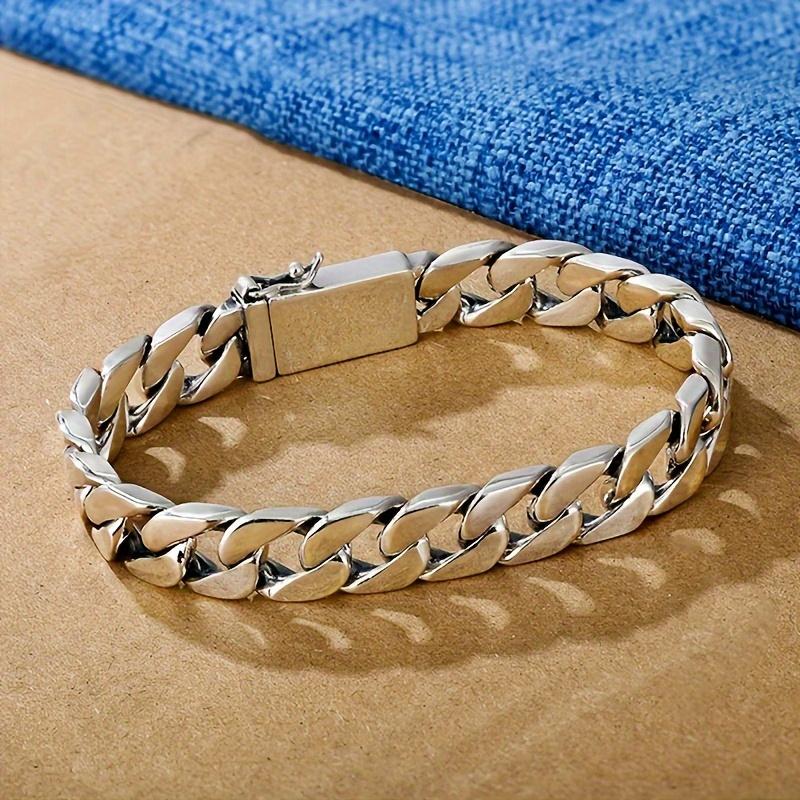 Vintage style Cuban chain bracelet, bracelet jewelry, hip-hop style bracelet jewelry