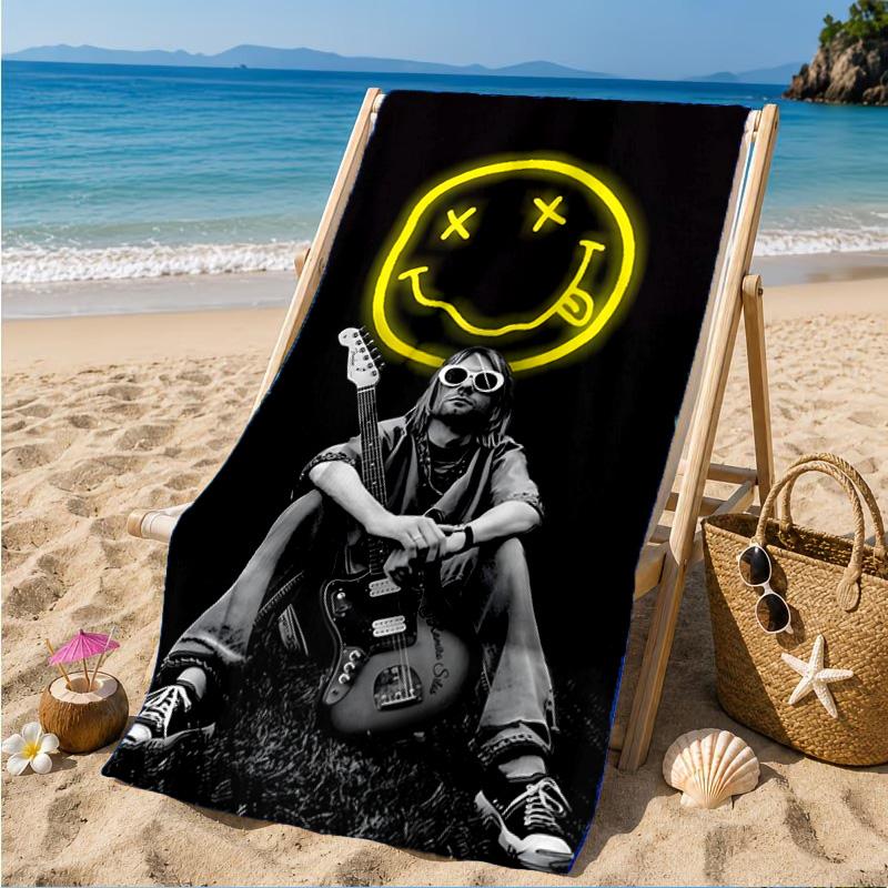 1PC Nirva-na Microfiber Beach Towel, Soft Lightweight And Quick-Dry, Ideal for Summer Travel, Beach Essential, Swimming Pool Gift