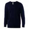 Mens V-Neck Long Sleeve Jumper / Knitwear