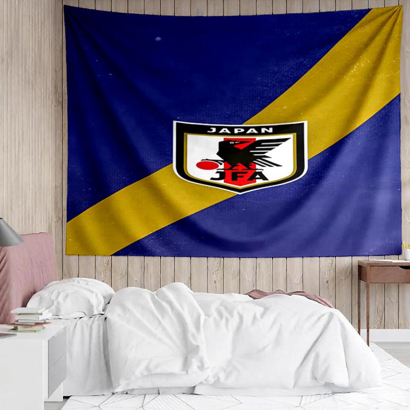 1PC Japan Football Association Emblem Tapestry, Unique Design Tapestry, Suitable for Bedroom,Livingroom, Playroom,Heartwarming Holiday Gifts