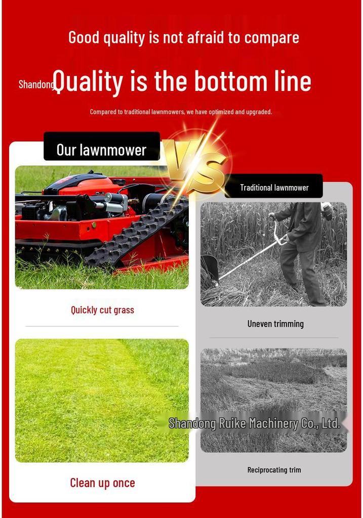 HT550B Tracked Remote Control Lawn Mower and Agricultural Mulcher
