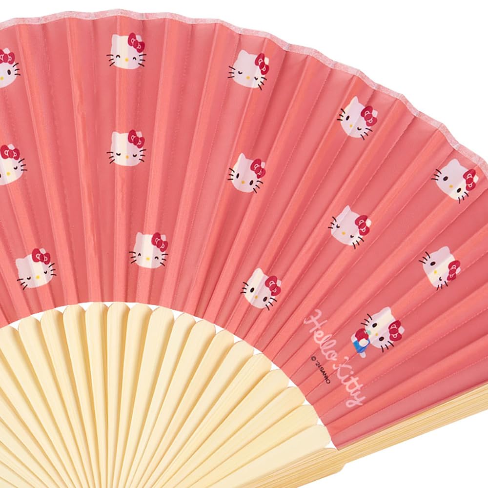 Sanrio Складной веер Hello Kitty x 4 x Предмет с дизайном персонажа Номер 199494 (22 1,2 см) - -