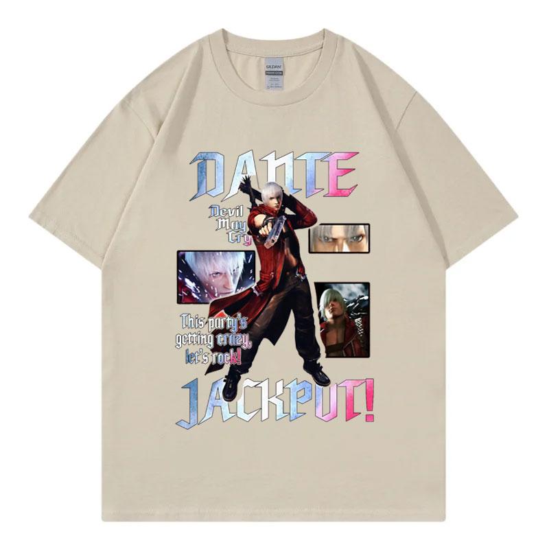 Горячая Игра Devil May Cry Графические Футболки Мужчины Женщины Одежда Харадзюку Y2k Оверсайз Футболка Летняя Повседневная Футболки с Коротким Рукавом