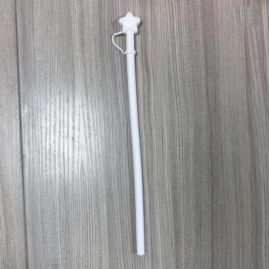 Многоразовые силиконовые трубочки с крышкой-звездочкой, устойчивые к укусам, для питья горячих и холодных напитков, гибкая длинная трубочка без содержания бисфенола А