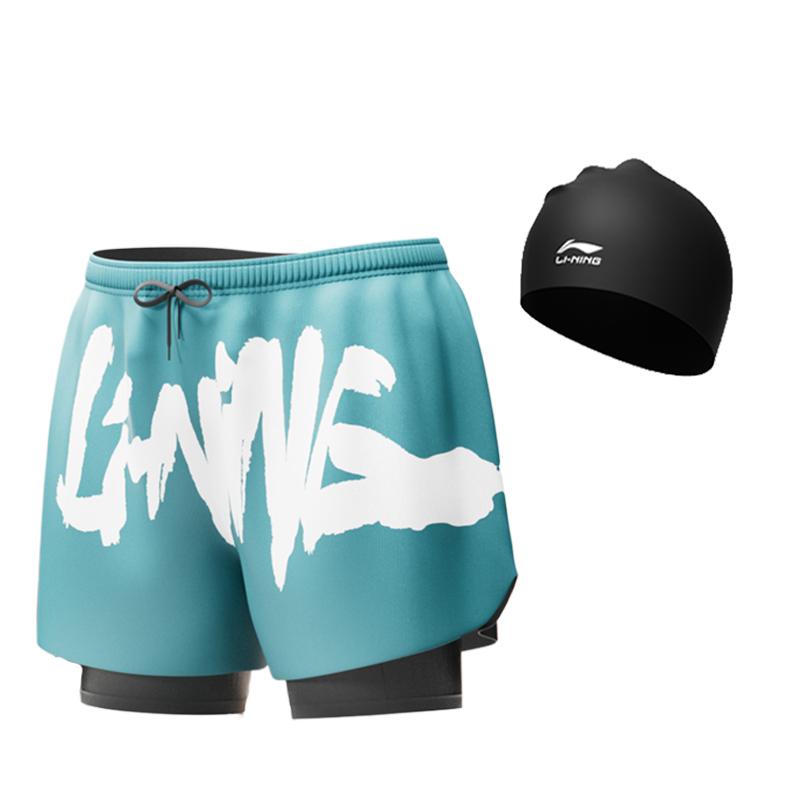 Li Ning Спортивная Модная Коллекция Мужские Плавки Средней Длины LSKU809-1