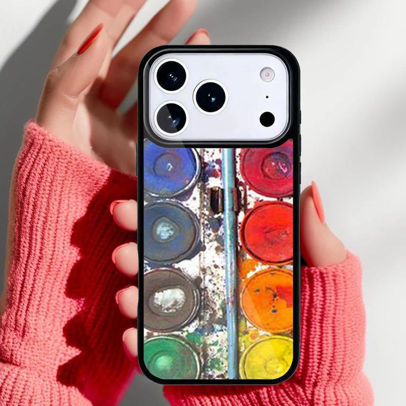 Красочный Радужный Акварельный Чехол для Телефона для iPhone 17 16 15 14 13 Pro Max Задняя Крышка для 12 11 Pro Coque