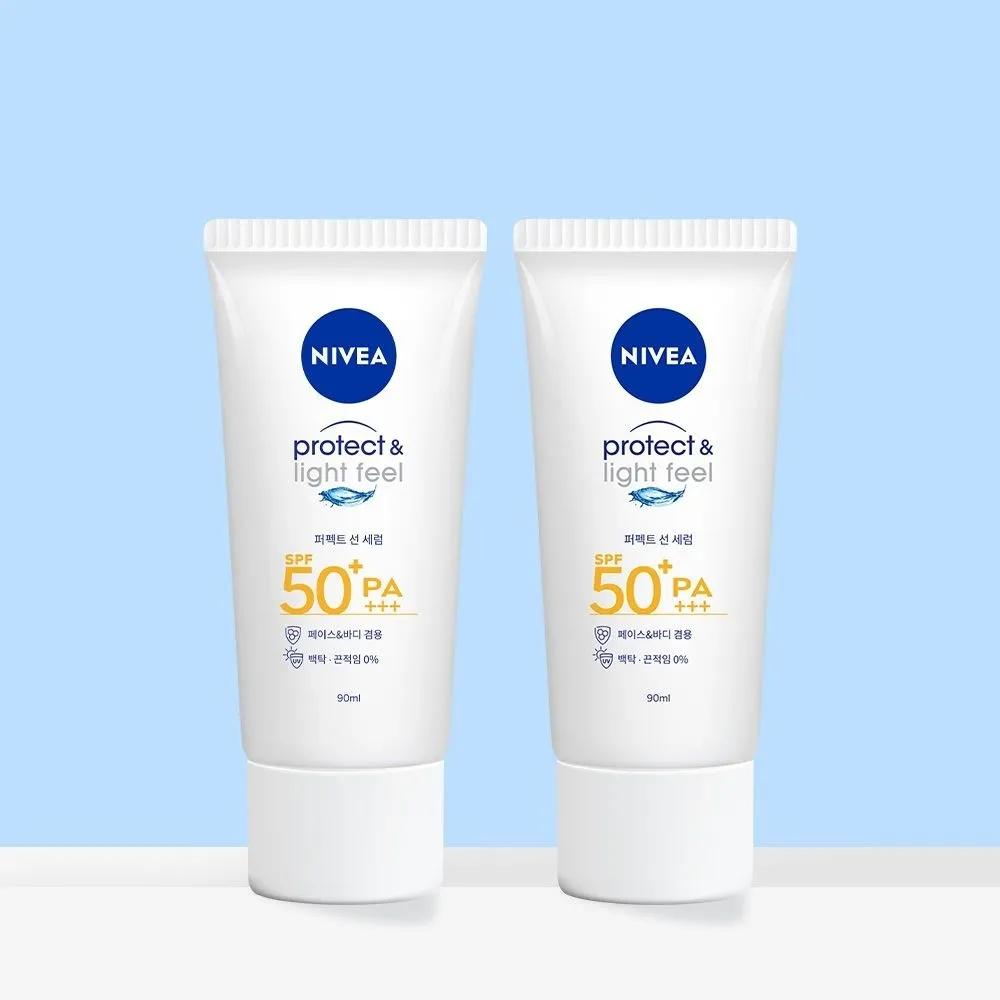 Nivea Солнцезащитный и легкий пилинг Perfect Sun Serum (SPF50 + / PA +++) 90 мл, 2 шт.