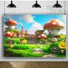 2D Magical Mushroom Town Backdrop for Enchanted Themed Celebrations