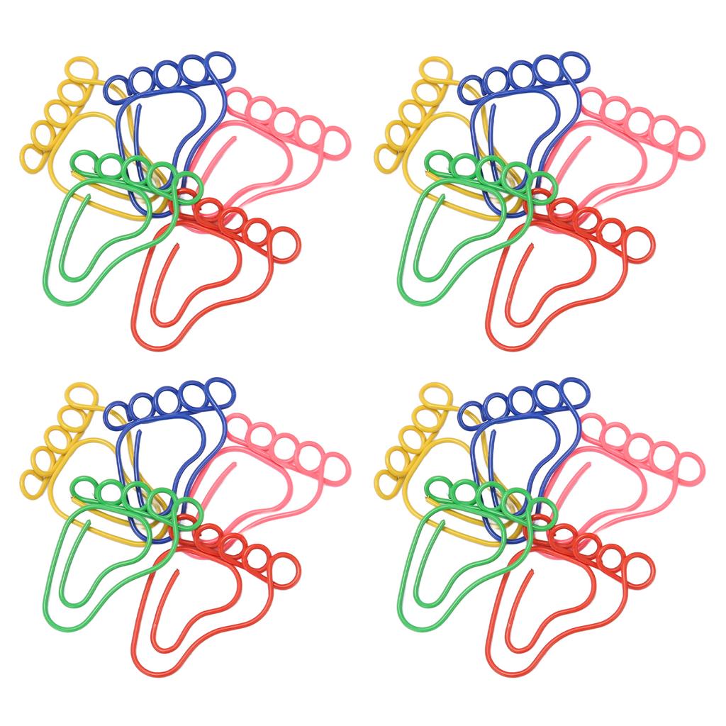 100 шт. Скрепки для бумаги Footprint с повышенным сопротивлением скольжению, металлизированные скрепки для Scra