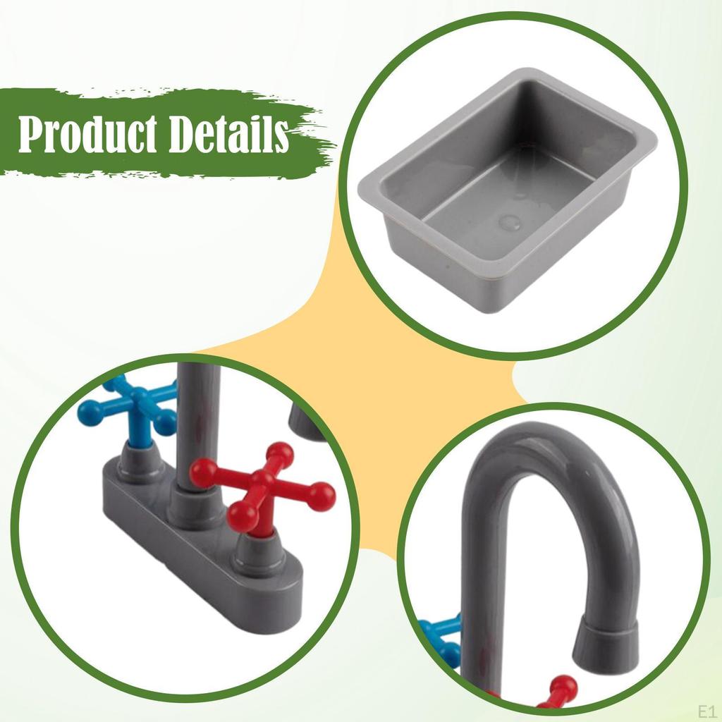 Кухонная игрушка для ролевых игр, развивающая, бытовая, для детей 3-6 лет, мини-мойка и