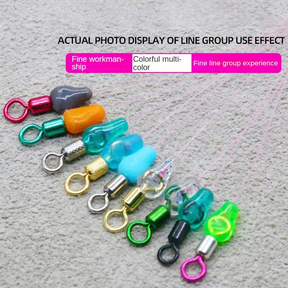 600pcs 100 Groups Fishing Supply Rubber Bean Float Space Beans Lakes Rivers Sea