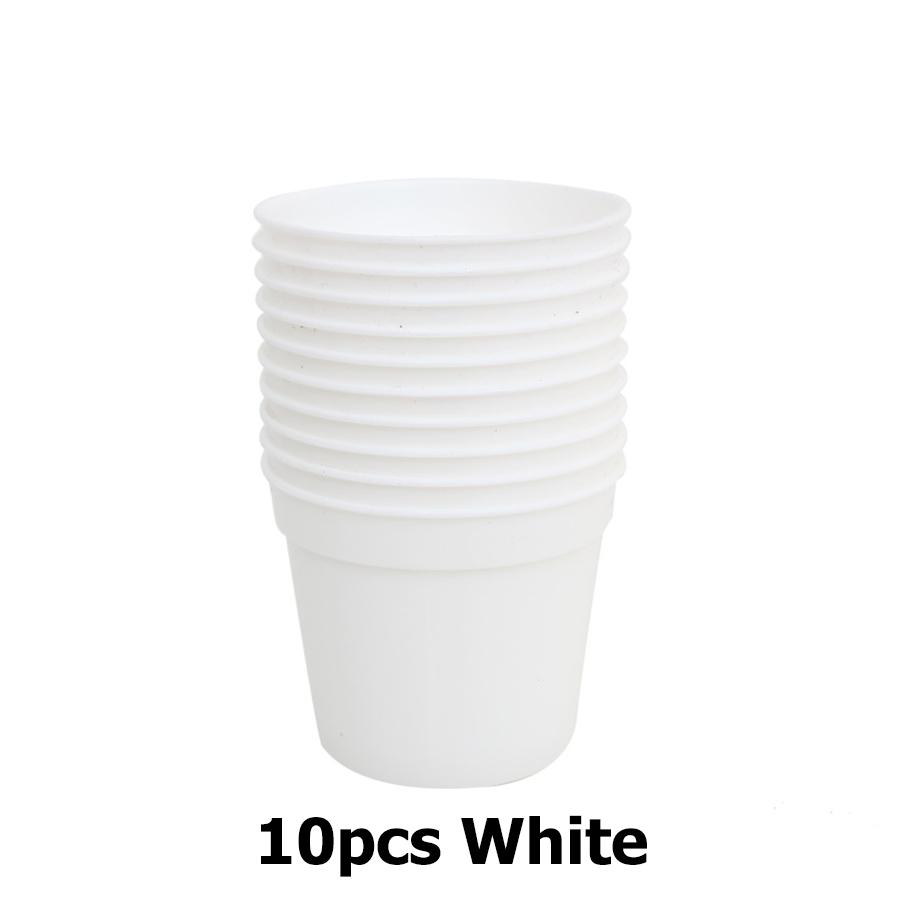 10pcs 7x7cm Mini Circular Succulent Plant Seedling Pot Indoor Tabletop Mini Flower Pot Round Plant Cultivation Plastic Pot