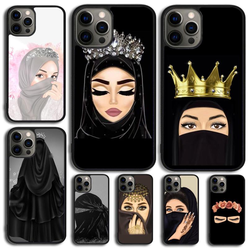 Исламский арабский Хиджаб Девушка Чехол для телефона Cover Для iPhone 17 Air 15 13 Pro Max 16 14 Plus 11 12 Apple max