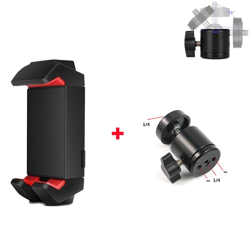 Portable Rotatable Tablet Stand Holder Clip Phone Tripod Mount Adjustable Mount For iPad Mini iPhone Samsung Xiaomi Huawei Pad