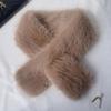 Solid Color Versatile Imitation Mink Fur Fashion Commuter Style Fur Collar Scarf for Women Light Luxury Furry Simple Scarf