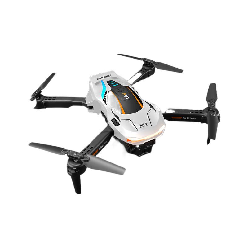 Дрон A88 с 8K HD тройными камерами, пультом дистанционного управления, оптическим потоком и разноцветными огнями D Stream