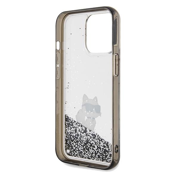 Karl Lagerfeld Klhcp13Xlkcnsk Iphone 13 Pro Max 6.7 Transparent Hardcase Liquid Glitter Choupette