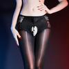 Новые блестящие черные колготки-боди с жемчугом в промежности, сексуальные, большого размера, не снимаемые, Черное искушение, для женщин