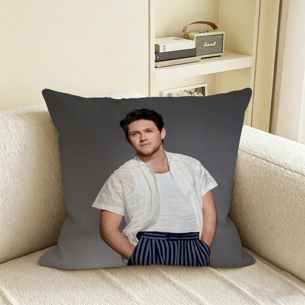 N-Niall Horan Cushion Cover Natural Linen Pillowcase Set, All-In-One Decor For Sofa, Bedroom & Chair