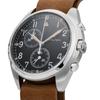 Часы Khaki Pilot Pioneer Chrono с черным циферблатом, кварцевые, водонепроницаемые, 100 м, хронограф из телячьей кожи H76522531 коричневые [Hamilton] мужские [Товар]