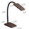 OHM Electric LED Desk Lamp, Desk Light, Study Stand, Daylight White, Brown Wood Grain Finish, DS-LS20-T, 06-3831