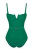 Женский купальник нового сезона, зеленый обычный купальник без бретелек с поясом