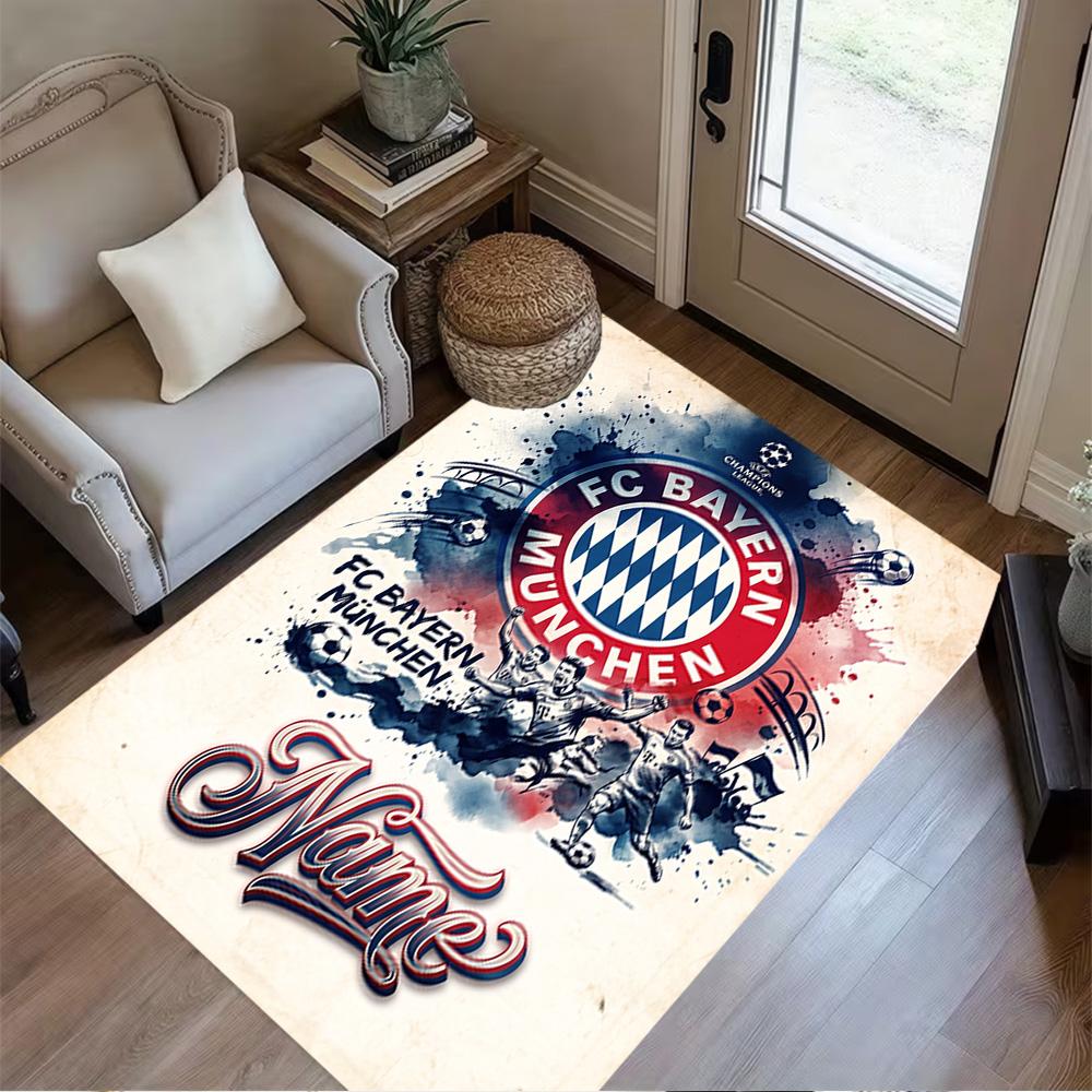 Fc Bayern Munich Legacy Area Rug Suitable for Outdoor Playrooms Living Rooms Decorate room Anti-slip Rug Office home decor