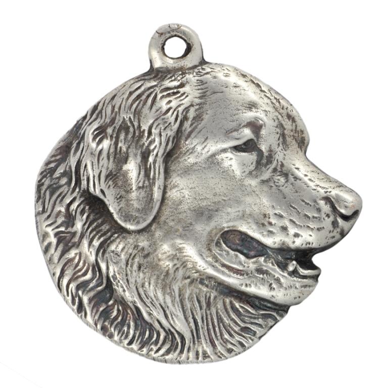 Leonberger - Silver-plated Dog Pendant, Handbag Decoration, Backpack Pendant by Art-Dog Brand