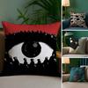 С широко закрытыми глазами Наволочка Плюшевая ткань Мягкая наволочка Двусторонняя печать Чехол для диванной подушки Декоративная наволочка
