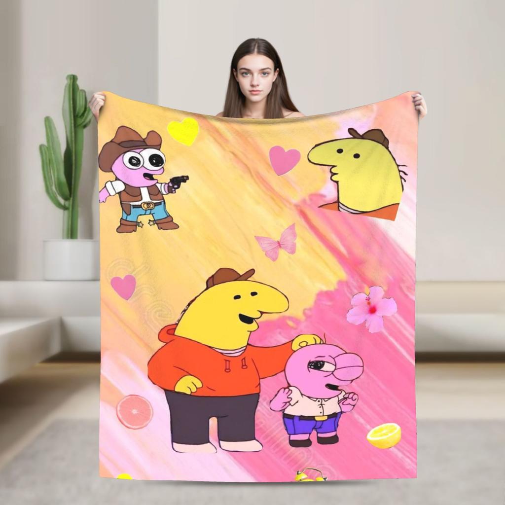 Smiling Friends Pim and Charlie Blanket Multi-size Super Soft Cozy Throw Blankets for Couch Sofa and Bed