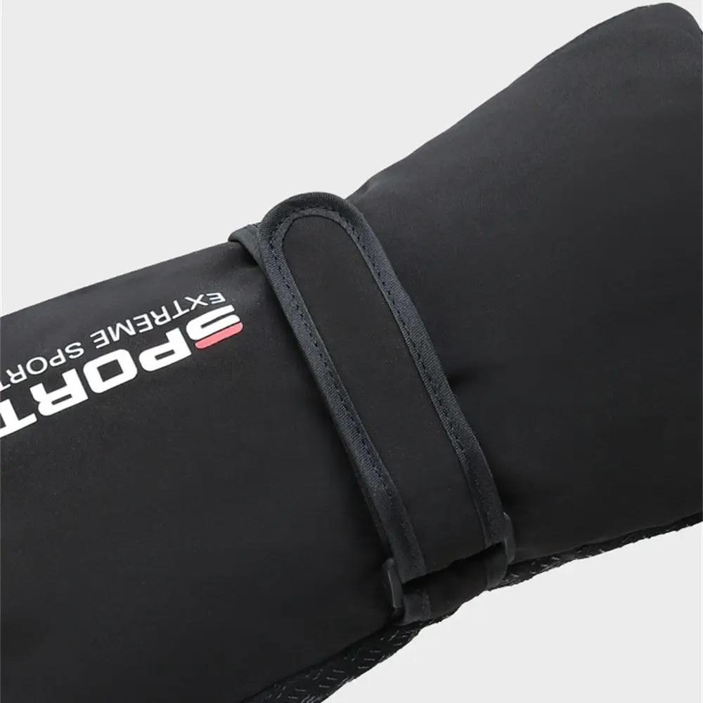 Зимние лыжные перчатки с полными пальцами для мужчин, утолщенные, теплые, водонепроницаемые перчатки для катания, плюшевые мотоциклетные перчатки с сенсорным экраном