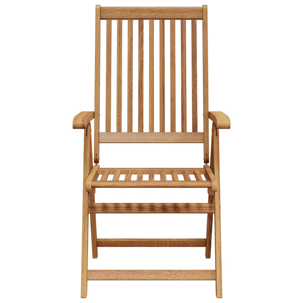 Garden Chairs 2 pcs. Foldable Solid Acacia Wood Brown